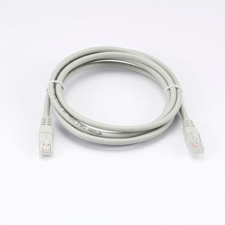C ble RJ45 Male/Male droit CAT6A U/UTP - Longueur 2M - Gris - en sachet