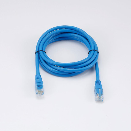 C ble RJ45 Male/Male droit CAT6 U/UTP - Longueur 2M - Bleu - en sachet