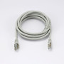 C ble RJ45 Male/Male droit CAT6 U/UTP - Longueur 3M - Gris - en sachet