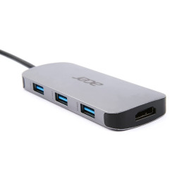 Acer HP.DSCAB.008 station d'accueil Avec fil USB 3.2 Gen 2 (3.1 Gen 2) Type-C Argent