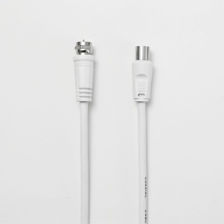 C ble Coaxial/Satellite 9.52 mm m le/m le - 2m - blanc