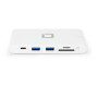 DICOTA Station d'accueil portable Blanc 9-en-1 USB-A/USB-C Plug and play HDMI VG