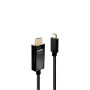 Lindy 43293 câble vidéo et adaptateur 3 m USB Type-C HDMI Type A (Standard) Noir