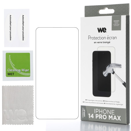 WE Verre tremp APPLE IPHONE 14 PRO MAX: Protection cran - anti-rayures - anti-