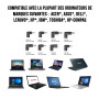Chargeur universel pour PC portable 90W format SLIM avec 8 fiches noir
