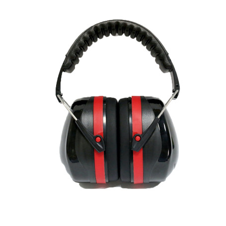 Casque Anti bruit attnuation 32dB avec housse de transport noir/rouge