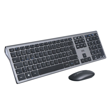 Bundle clavier souris WE sans fil connextion BT et 2.4Ghz aspect Alu