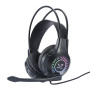 Pack Gamer 4-en-1 filaire pr PC Casque micro rtro-clair + clavier avec LED RG