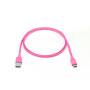 C ble USB-C m le/USB A m le plat 1 m - USB 3.1 gen 2 - fuchsia ne s'emm le pas
