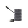C ble USB/Lightning nylon tress 2m - noir & blanc + de longueur + de confort
