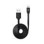 C ble USB/micro USB plat 1m noir - reversible