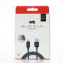 C ble USB/micro USB en silicone - 1m - bleu