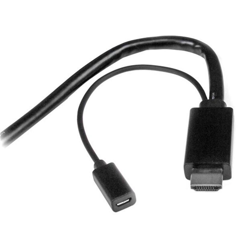 Image secondaire de Startech.com Câble adaptateur HDMI, DisplayPort ou Mini DisplayPort vers HDMI de 2 m - Noir