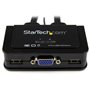 StarTech.com Switch KVM USB VGA à 2 ports - Commutateur KVM alimenté par USB avec câbles et commutateur à distance