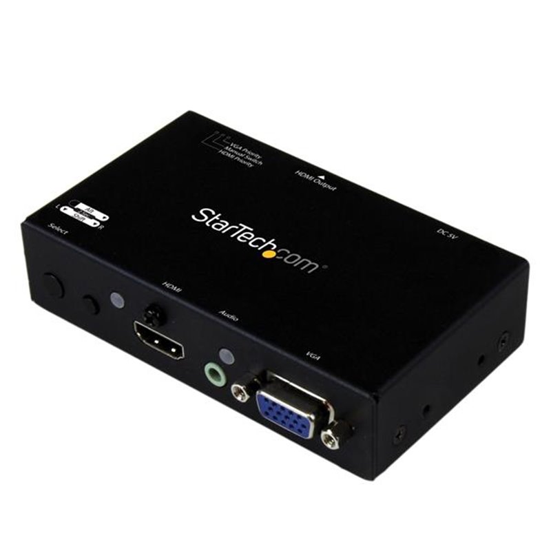 Startech.com Switch 2x1 HDMI et VGA vers HDMI avec convertisseur VGA vers HDMI et commutation prioritaire - 1080p