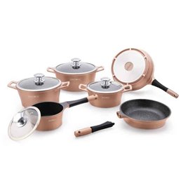 Batterie de Cuisine Royalty Line ES2014M Cuivre Acier 14 Pièces