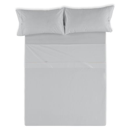 Jeu de draps Alexandra House Living Gris perlé Gran lit 2 persones 4 Pièces