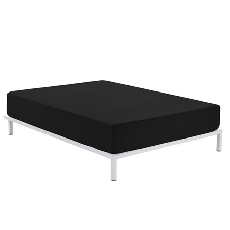 Drap housse Alexandra House Living Noir 90 x 190/200 cm