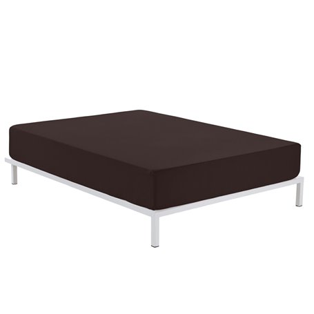 Drap housse Alexandra House Living Marron Chocolat 90 x 200 cm
