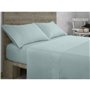 Drap housse Alexandra House Living QUTUN Bleu clair 105 x 200 cm
