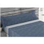 Jeu de draps Alexandra House Living Vairy Bleu Lit 1 persone 3 Pièces