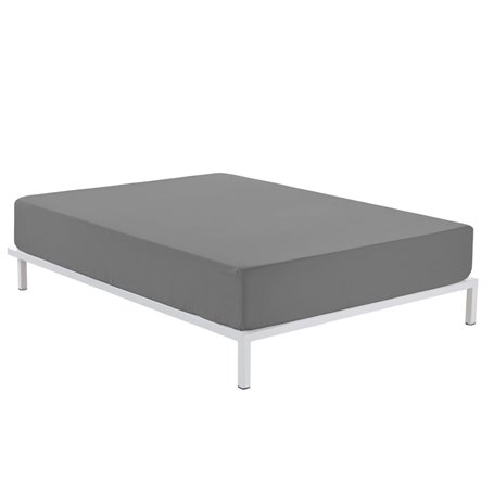 Drap housse Alexandra House Living Titane 150 x 190/200 cm