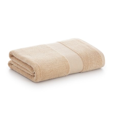 Serviette de toilette Paduana Beige Camel 100 % coton 100 x 150 cm