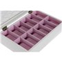 Boîte d'horloge DKD Home Decor Blanc Rose clair Verre Bois MDF 29 x 20 x 9 cm (12 Unités)