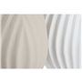 Vase Home ESPRIT Blanc Beige Grès Style artisanal 24 x 24 x 41 cm (2 Unités)