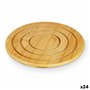 Dessous de plat Naturel Bambou 19 x 1 x 19 cm (24 Unités) Rond
