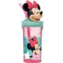 Verre avec Paille Minnie Mouse CZ11337 Rose 360 ml 3D