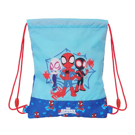 Sac à dos serré par des ficelles Spidey Bleu 26 x 34 x 1 cm