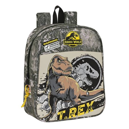 Sac à dos enfant Jurassic World Warning Gris 22 x 27 x 10 cm
