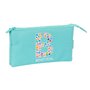 Trousse Fourre-Tout Triple Benetton Letter Vert 22 x 12 x 3 cm