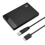 Ewent EW7049 Boîtier de disques de stockage Boîtier disque dur/SSD Noir 2.5"