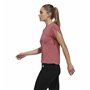 T-shirt à manches courtes femme Adidas trainning Floral  Rose foncé