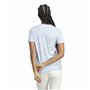 T-shirt à manches courtes femme Adidas 3 stripes Bleu clair