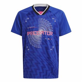 Maillot de Football à Manches Courtes pour Enfants Adidas Predator Bleu