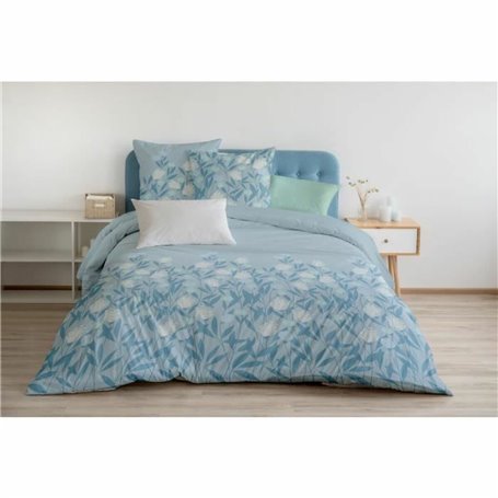 Parure de couette HOME LINGE PASSION 240 x 260 cm Bleu 3 Pièces