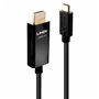 Lindy 43291 câble vidéo et adaptateur 1 m USB Type-C HDMI Type A (Standard) Noir