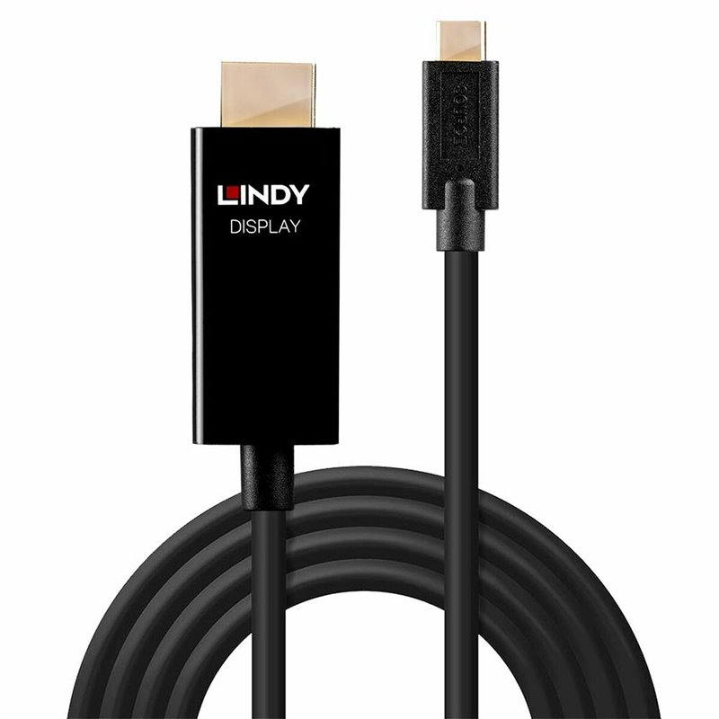 Image secondaire de Lindy 43292 câble vidéo et adaptateur 2 m USB Type-C HDMI Type A (Standard) Noir