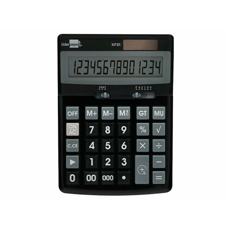 Calculatrice Liderpapel XF31 Noir Plastique