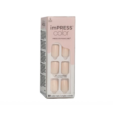 Faux ongles Kiss imPRESS color Nº 001 Point Pink (30 Unités)