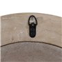 Miroir mural Blanc Naturel Verre Bois de manguier Bois MDF Vertical Rond 61 x 2,5 x 61 cm