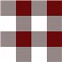 Nappe enduite antitache Belum Bordeaux 140 x 140 cm Carreaux