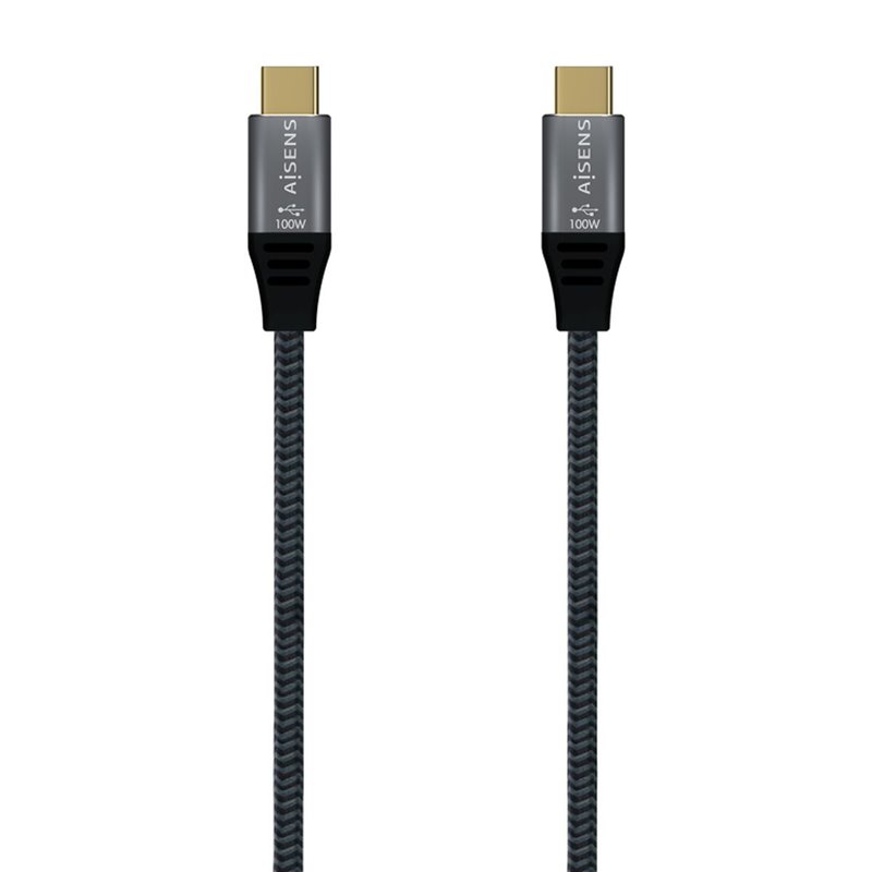 Aisens A107-0634 câble USB 2 m USB4 Gen 2x2 USB C Gris