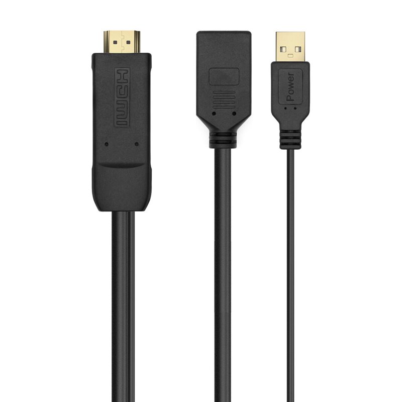 Aisens A122-0642 câble vidéo et adaptateur 0,1 m HDMI Type A (Standard) DisplayPort + USB Type-A Noir