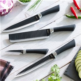 Ensemble de Couteaux Black Shark Swiss·Q Namiutsu InnovaGoods 4 Pièces