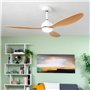 Ventilateur de Plafond avec Lumière LED et 3 Pales ABS Wuled InnovaGoods Bois 36 W 52" Ø132 cm