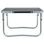 vidaXL Table pliable de camping Gris Aluminium 60x40 cm